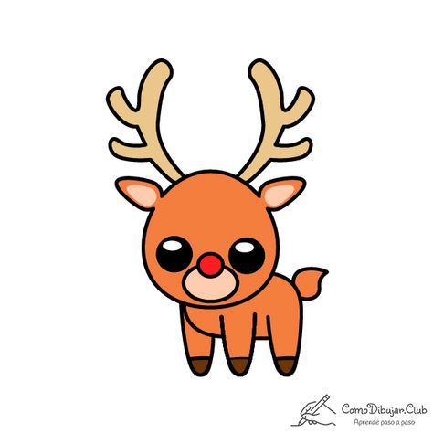 Cómo dibujar Renos de Navidad Kawaii ✍ | COMODIBUJAR.CLUB Cold Desert, Cold Deserts, Deer Cartoon, Cute Cartoon Drawings, Christmas Clipart, Cartoon Drawings, Cartoon Characters, Cute Cartoon, Reno