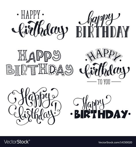 Birthday lettering Happy Birthday 手書き, Written Happy Birthday, Happy Birthday Hand Lettering, Calligraphy Templates, Credit Card Images, Happy Birthday Calligraphy, Hand Card, Happy Birthday Writing, Happy Birthday Font