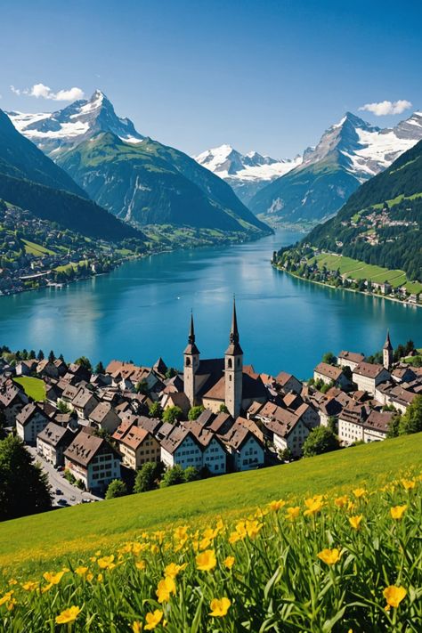 Discover the Top 7 Cities in Switzerland That Will Take Your Breath Away! Vision Board Switzerland, Switzerland Alps Mountain, Switzerland Mountains Aesthetic, Interlaken Switzerland Photography, Switzerland In March, Schilthorn Switzerland, Alpine Aesthetic, Switzerland Travel Photography, Switzerland Beauty