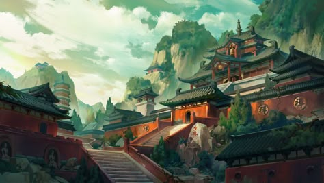 Fantasy Cities, The White Lotus, Research Images, Fantasy Decor, Temple Art, Location Inspiration, Dnd Maps, Fantasy Pictures, Fantasy City