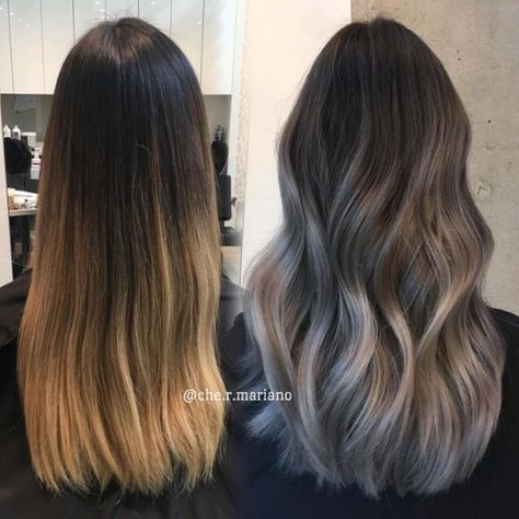 Brown Ombré Hair, Ash Hair Color, Gorgeous Hair Color, Ash Blonde Hair, Gray Hair Highlights, Ombré Hair, Ash Brown, Brown Blonde Hair, Grey Hair Color