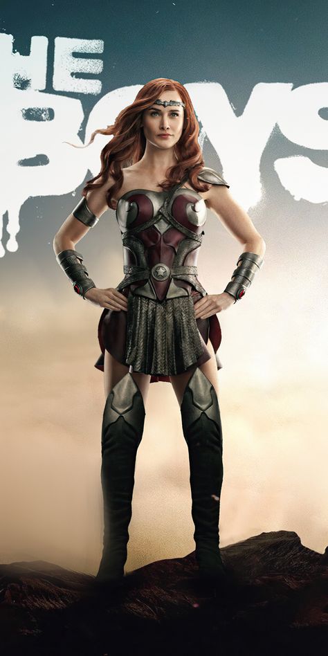 Queen Maeve The Boys, Queen Maeve, Wonder Woman Halloween Costume, Character Poster, Hero Games, Comic Book Superheroes, Lg G6, Marvel Avengers Movies, Hollywood Actress