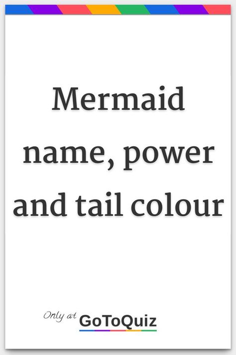 "mermaid name, power and tail colour" My result: Name Aquamarina, power Healing,Tail torquise What Is Your Mermaid Name, What Is My Mermaid Name, Different Types Of Mermaids, Mermaid Powers List, Types Of Mermaid Tails, Mermaid Names Ideas, Mermaid Tails Aesthetic, Siren Powers, Oc Name Generator