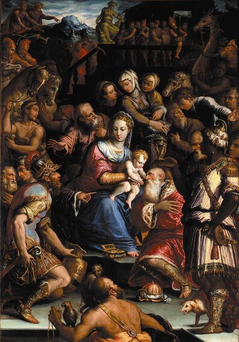 Giorgio Vasari Re Magi, Adoration Of The Magi, Oil Painting Gallery, Roi Mage, Giorgio Vasari, Istoria Artei, Italian Painters, Emilia Romagna, Classic Paintings