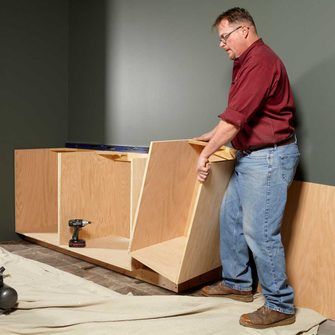 Face Frame Cabinet Plans and Building Tips | Family Handyman Build Your Own Kitchen, Diy Kitchen Cabinets Build, Face Frames, Face Frame Cabinets, Building Kitchen Cabinets, Cabinet Plans, Kabinet Dapur, Plywood Boxes, Framed Cabinet