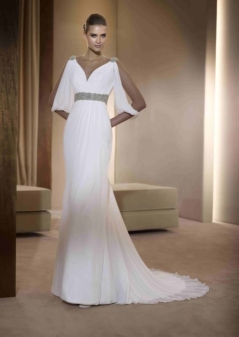 This is the perfect gown for a Star Wars themed wedding gown by Pronovias in a Sheath with jeweled detailing. Star Wars Wedding Dress, Grecian Wedding, Star Wars Wedding Theme, Star Wars Wedding, Greek Wedding, Wedding Dresses Beaded, Fall Wedding Dresses, Wedding Wishes, Wedding Dreams