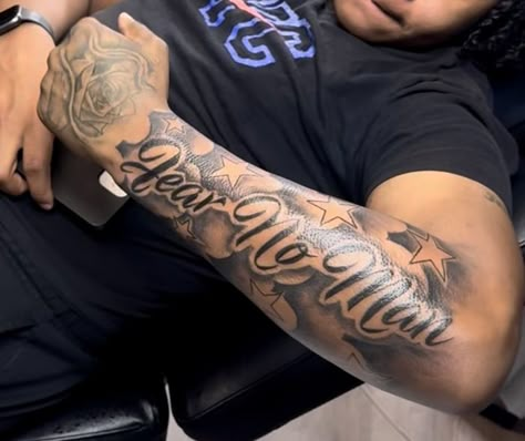 Arm Sleeves Tattoos For Men, Goodbye And Good Riddance Tattoo, Open Bible Tattoo, Sidearm Tattoo Men, Whole Forearm Tattoo Men, Back Of The Arm Tattoo Men, Name Forearm Tattoo Men, Outer Shoulder Tattoo, Misunderstood Tattoo Men