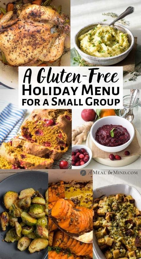 Here are seven of our favorite family recipes, the must-have basic gluten-free holiday dinner menu. All easy to prepare, comforting and delicious, most naturally gluten-free and suitable for any table! #glutenfree #glutenfreeholidaydinner #glutenfreeholidayrecipes #glutenfreeholidaymenu #glutenfreemealideas #holidaydinner #holidaymenu #holidayrecipes #amealinmind @amealinmind Gluten Free Recipes For Christmas, Easy Gluten Free Thanksgiving Sides, Gluten Free Friendsgiving, Gluten Free Holiday Dinner Recipes, Gluten Free Entertaining Recipes, Easter Dinner Ideas Gluten And Dairy Free, Thanksgiving Dishes Gluten Free, Gluten Free Hannukah Recipes, Gluten Free Christmas Dinner Menu Ideas