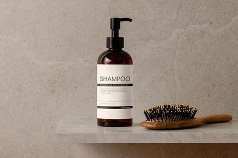 Pump bottle mockup, shampoo dispenser, psd product label | free image by rawpixel.com / Roungroat Aesthetic Mockup, Shampoo Dispenser, Free Labels, Pump Bottle, Bottle Mockup, Authentic Design, Blender 3d, Mockup Free Psd, Hair Shampoo