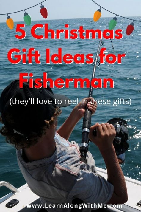 got a fisherman on your Christmas list? Gifts For The Fisherman Dads, Fisherman Gift Ideas, Ice Fishing Gifts, Fishing Christmas Gifts, Gifts For Fisherman, Christmas Presents For Boyfriend, Fishing Gifts For Men, Fishing Christmas, Gift Baskets For Men