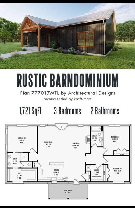 Barndominium Designs, Mountain Land, Barn Homes Floor Plans, Barndominium Plans, Building Plans House, Plans House, Barndominium Floor Plans, Barn Homes, Barn Style House