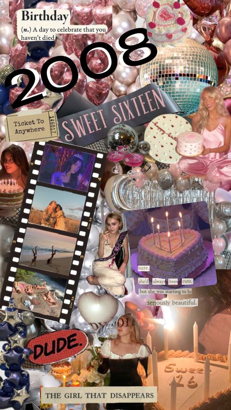 Happy sixteenth birthday 2008s!!!! #birthday #sweet16 #2008 #bday Happy Sixteenth Birthday, Sweet Sixteen Party Themes, 14th Birthday Party Ideas, 18th Birthday Party Themes, Sweet Sixteen Birthday Party Ideas, 17th Birthday Ideas, Sweet 16 Decorations, Cute Birthday Ideas, Birthday Babe