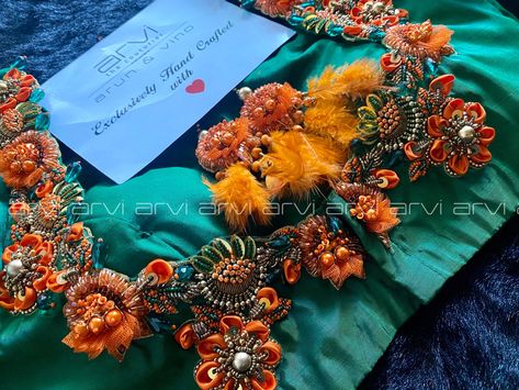 3d Blouse Designs, 3d Blouse Designs Latest, 3d Maggam Work, Blouse Design Aari Work, Saree Jacket, Maggam Blouses, Saree Jacket Designs, Blouse Maggam Work, Lace Blouse Design