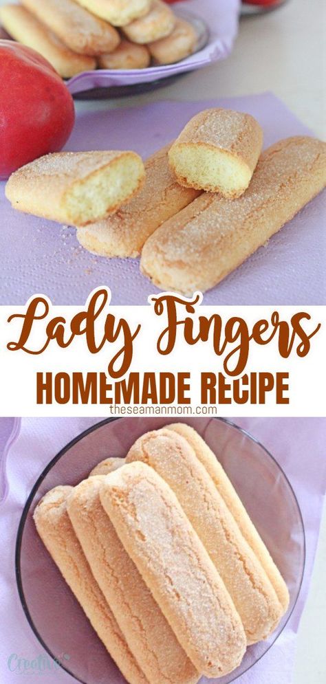 The spongy, airy but crisp lady finger cookies are what makes the Tiramisu cake such a special dessert! Add these amazing lady finger biscuits to your baking collection with this simple and easy to make recipe!  #easypeasycreativeideas #ladyfingersrecipeeasy #Ladyfingersrecipedesserts #ladyfingersrecipetiramis #desserts #ladyfingers Finger Biscuits, Lady Fingers Recipe, Easy Tiramisu Recipe, Lady Finger Cookies, Finger Cookies, Tiramisu Cake, Tiramisu Recipe, Lady Fingers, Special Desserts