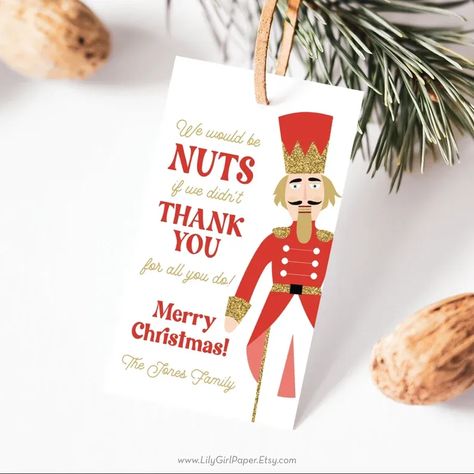 This Tags item is sold by LilyGirlPaper. Ships from United States. Listed on Oct 27, 2022 Nutcracker Gifts, Household Printables, Cute Nutcracker, Nutcracker Crafts, Neighbor Gift Ideas, Christmas Teacher Gift, Gift Tag Christmas, Pta School, Printable Decorations