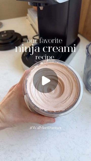 Ninja Creami Recipes | High Protein | Ice Cream on Instagram: "I’ve been getting a lot of requests for our super easy, protein packed Ninja Creami recipe! When I say easy, I mean EASY. The Ninja Creami is on sale at @walmart too!! Comment LINK for the links!  🍦 Here’s our favorite recipe!  -Fill the canister a little bit below the freeze line with Fairlife Chocolate milk .. you can also use core power protein shakes.. -Add in 1-2 scoops of your favorite protein powder to the freeze line (we love chocolate peanut butter) (if you have the bigger machine, do 2 scoops) -Mix and freeze for 24 hours!  -After 24 hours (HAS TO BE FROZEN for at least that long!) insert in machine.. hit FULL and then LITE ICE CREAM.. it’ll mix for 4 mins. -Take it out and add 2 Tbsp of chocolate milk -Tap RESPIN -B Fairlife Protein Shake Ninja Creami, Fairlife Protein Shake Ninja Creami Recipes, Ninja Creami Shake Recipes, Chocolate Fairlife Ninja Creami, Overnight Oats Ninja Creami, Protein Shake Ninja Creami Recipes, Core Power Protein Shake Recipe, Ninja Creami Ice Cream Recipes Fairlife Chocolate Milk, Fairlife Ninja Creami Recipes