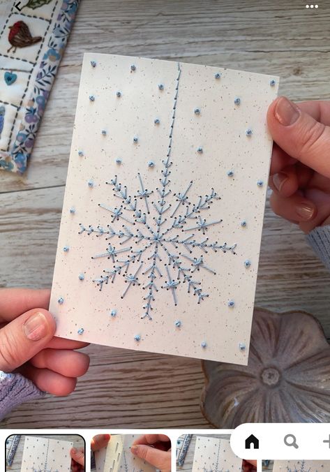 Patchwork Christmas Cards, Christmas Cards Embroidery, Christmas Card Embroidery, Stitching Cards Patterns Free, Embroidered Christmas Cards, Snowflake Christmas Cards, Embroidery Cards Pattern, Christmas Card Designs, Embroidered Cards