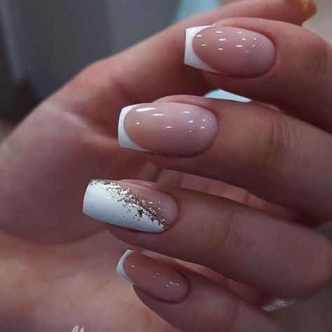 Elegant Touch Nails, Gel Nails French, Unghie Sfumate, Wow Nails, Glitter Gel Nails, Her Nails, Work Nails, Classic Nails, Bride Nails