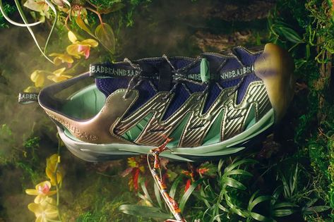 Brain Dead HOKA ONE ONE Hopara Release Date | Hypebeast Hoka Hopara, Modern Primitive, Brain Dead, Shoes Photo, Hoka One One, Sportswear Brand, Green Accents, Post Punk, Deep Purple