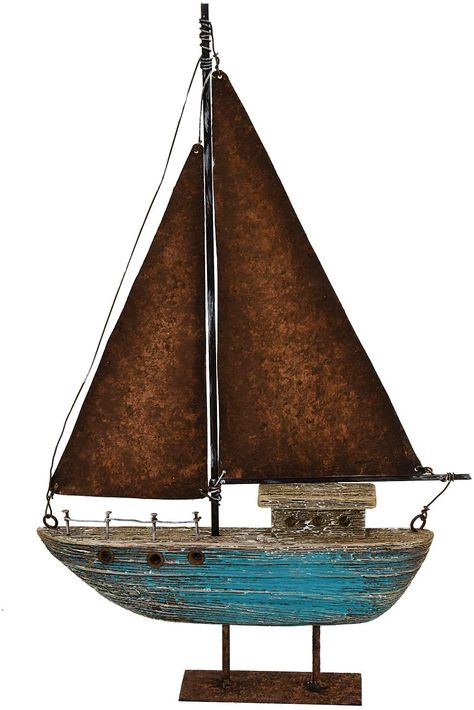 Amazon.com: Attraction Design Wood Sailboat Decor Nautical Decoration, 13.43 H Sail Boat Decor Display Rustic Nautical Beach Theme Room Decor Nautical Tabletop Decor for Living Room Bathroom Home Decor (Blue) : Home & Kitchen Sail Boat Decor, Nautical Theme Room, Wood Sailboat, Boat Silhouette, Greek Villa, Sailboat Decor, Wooden Sailboat, Nautical Bathroom Decor, Nautical Nursery Decor