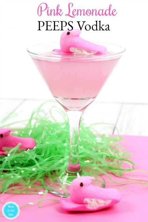 Peeps Recipes: Pink Lemonade Peeps Vodka for a delicious Easter Cocktail!  #peeps #vodka #easter #cocktails #alcohol #recipes #recipe #peepsvodka Easter Cocktail, Peeps Recipes, Easter Drink, Easter Cocktails, Infused Vodka, Jello Shots, Punch Recipes, Alcohol Drink Recipes, Drinks Alcohol Recipes