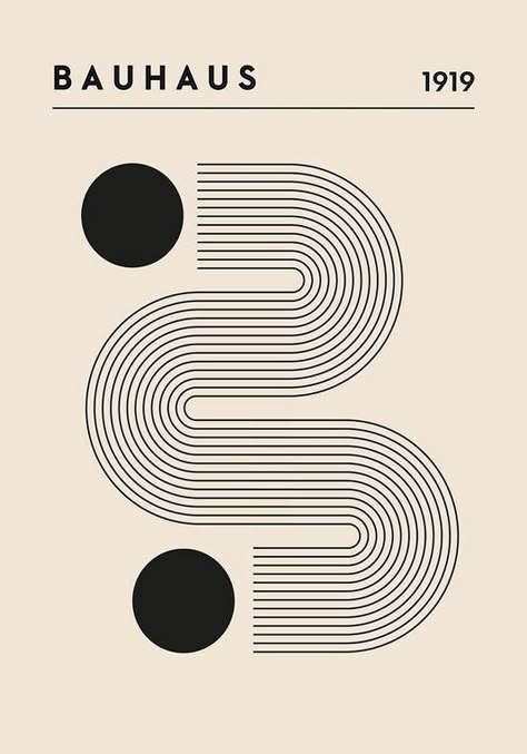 Geometric Graphic Design Minimal, Original Bauhaus Poster, Bauhaus Graphic Design Layout, Vintage Minimalist Graphic Design, Minimal Vintage Design, Minimal Modern Art, Bauhaus Art Poster, Bauhouse Poster, Bauhaus Black And White