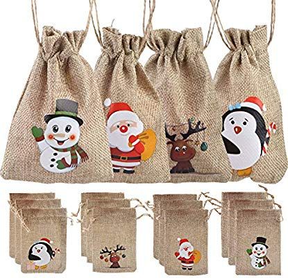 Jute Tas, Burlap Gift Bags, Games Party, Retail Bags, Burlap Bags, Christmas Favors, Jigsaws, Christmas Gift Bags, Jute Bags