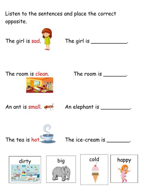 Opposites online pdf exercise for 1st-2nd year infants Opposites Worksheet, The Opposites, Word Puzzle, 2nd Year, Forgot My Password, Word Puzzles, English Language Arts, Online Activities, School Subjects