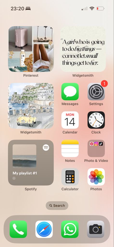 Homescreen Organization, Iphone Inspiration, Layout Phone, Apple Ecosystem, Phone Decorations, Ios Aesthetic, Wallpapers Ideas, Home Lock Screen, Widget Ideas