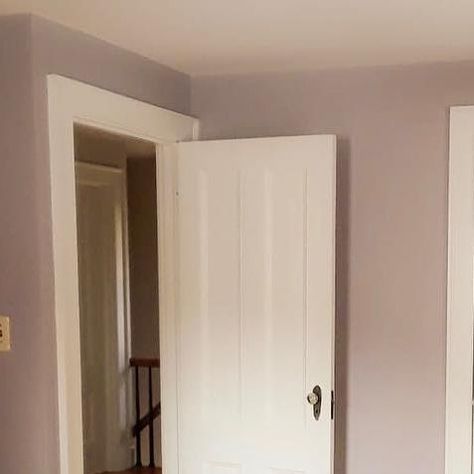 Level Five Painting, LLC. on Instagram: "Fall is here and it’s time to get inspired by cool tones such as this purple we use to paint this project in Weymouth (MA) with the help of @janinedowlingdesign. The darker purple walls were painted with “Chaise Mauve SW 6016” while the other ones were painted with “Coquina SW 9158”, all products are from @sherwinwilliams.  #levelfivepainting . . . . #massachusetts #interiordesign #paintingcompany #weymouth #masterbedroom #residentialpainting #housepainting #myhouse #houzz #housegoals #homesweethome #bedroomdecor #interiors2you #bedroom #paintersofinstagram #painter #bedroomsofinstagram #bedroomdesign #painting #colorinspiration #paintingproject #interiors4all #swcolorlove #bedroominspo #interior4all #sherwinwilliams #bedroompainting" Sw Chaise Mauve, Neutral Purple Paint, White Paint With Purple Undertones, Purple Toned Grey Paint, Grayish Purple Paint, Purple Undertone Grey Paint, Dark Purple Wall, Hex Color Codes, Purple Walls