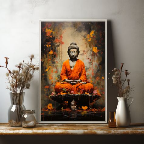 Buddha Painting, Zen Garden, Buddhist Symbols, Inner Peace, Buddha Artwork, Spiritual Canvas, Meditation Paintings, Yoga Rooms, Serenity Art Buddha Painting Abstract Modern, Buddha Oil Painting, Peace Buddha, Yoga Rooms, Serenity Art, Buddha Artwork, Buddhist Symbols, Buddha Art Painting, Zen Bedroom