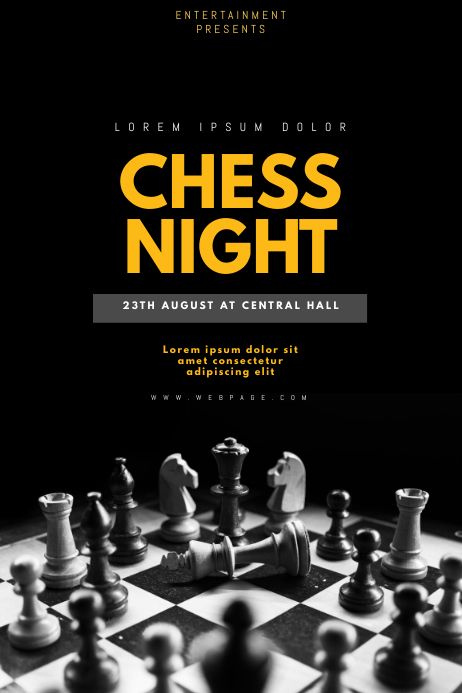 Chess Championship, Poster Template Free, Chess Club, Online Poster, Media Kit Template, Club Poster, Sport Poster Design, Social Media Poster, Islamic Posters