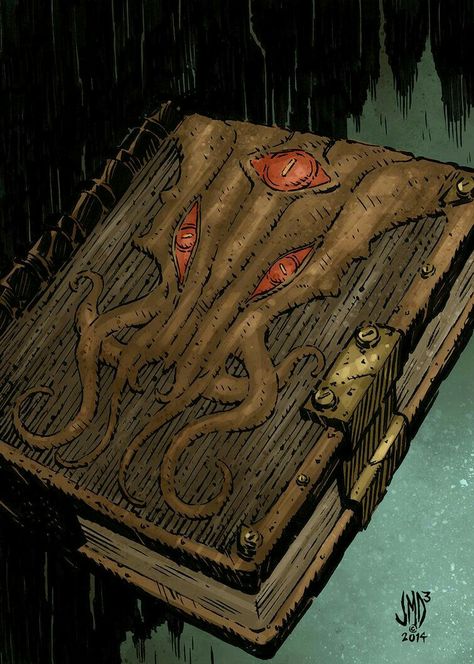 Magical Library, Weird Fiction, Eldritch Horror, Magic Items, Cthulhu Mythos, Fantasy Props, Cosmic Horror, Call Of Cthulhu, Concept Artist