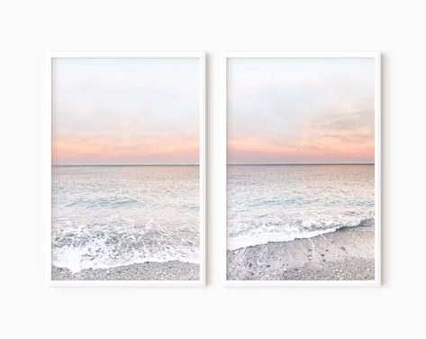 Nature Photography Prints / Printable Modern Wall by MAREiMARE Hummingbird Wall Art, Pastel Clouds, Pink Ocean, Sea Wall Art, Sunset Sea, Sunset Wall Art, Coastal Prints, Ocean Wall Art, Ocean Print