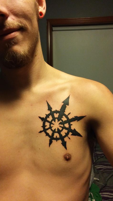 Chaos Star Tattoo, Chaos Star, Chaos Tattoo, Mark Tattoo, Star Tattoo Designs, Star Tattoo, Star Tattoos, Tattoos Ideas, Compass Tattoo