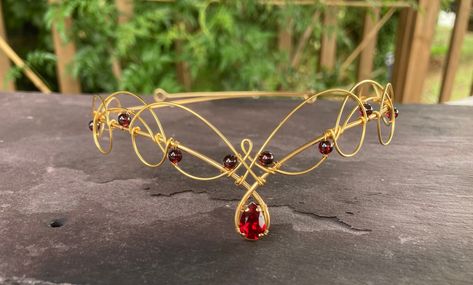 Celtic Bride, Wedding Circlet, Bridal Circlet, Boho Tiara, Medieval Crown, Tiara Headpieces, Gold Tiara, Celtic Knotwork, Wedding Tiara