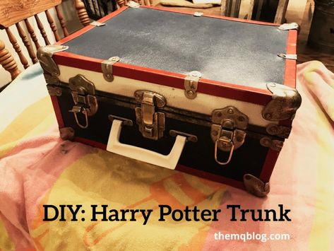 Harry Potter Suitcase Diy, Harry Potter Trunk Diy, Harry Potter Suitcase, Harry Potter Trunk, Hogwarts Trunk, Harry Potter Train, Important Enough, Diy Suitcase, Diy Harry Potter