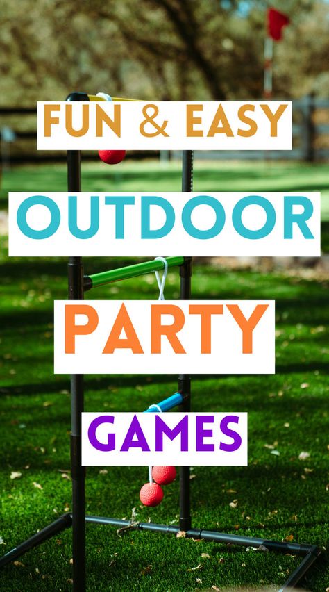 The summer is here and you're looking for fun outdoor party game for your next backyard bash? Discover some fun and easy-to-set-up outdoor game ideas to keep adults and kids alike entertained. Whether you're planning a barbecue, a birthday bash, or a summer party, you'll find the best games to play outdoors. Fun Outdoor Party Games, Party Game Ideas For Kids, Outdoor Game Ideas, Cookout Games, Backyard Barbecue Party, Outdoor Games Adults, Outdoor Party Games, Outdoor Game, Barbecue Party