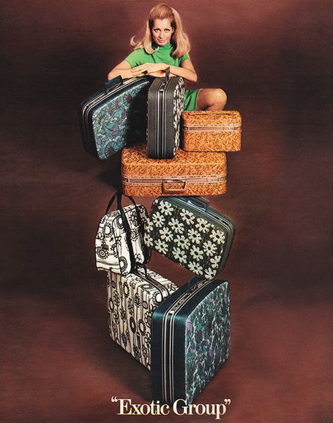 April 1968. ‘The new art in luggage by Samsonite Fashionaire.’ | Just Seventeen Vintage Seventeen Magazine, Seventeen Magazine Fashion, Just Seventeen, 60's Mod, Samsonite Luggage, Seventeen Magazine, Magazine Fashion, Vintage Luggage, Vintage Train