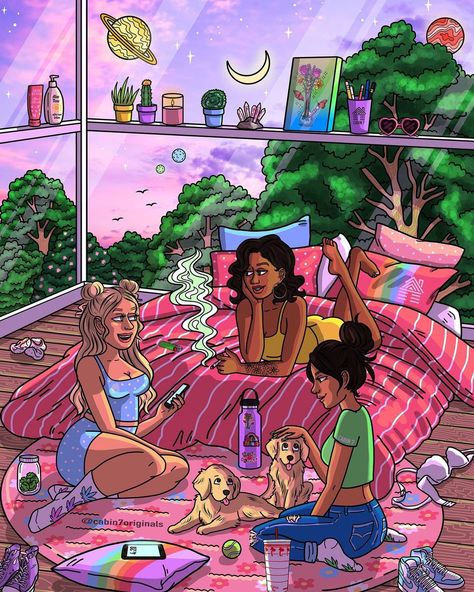 Cabin 7 Originals on Instagram: “TAG YOUR BESTIES 💜🌳✨ It’s March! Better days are coming. The brand new Spring 2021 Collection will be dropping next week. In the meantime,…” Trippy Pictures, Dope Cartoons, Psychadelic Art, Vibes Art, Dope Cartoon Art, Arte Inspo, Black Love Art, Puff And Pass, Dope Art