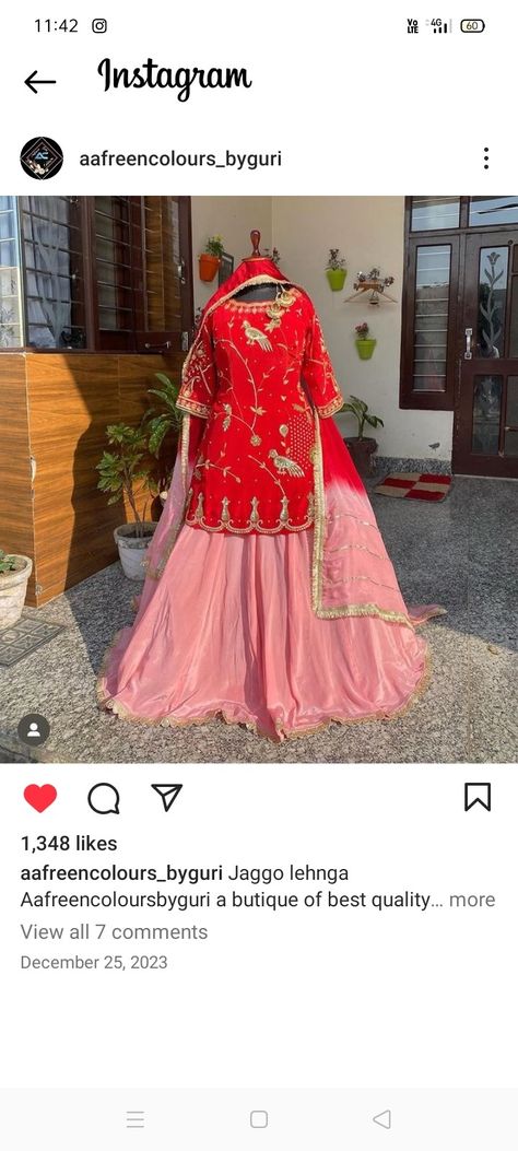 Punjabi Lehnga Dress, Punjabi Lehnga Designs, Jago Outfit Punjabi, Jago Outfits, Jaggo Outfit Punjabi Suit, Punjabi Dress Design, Brother Wedding, Punjabi Dresses, Bridal Suit