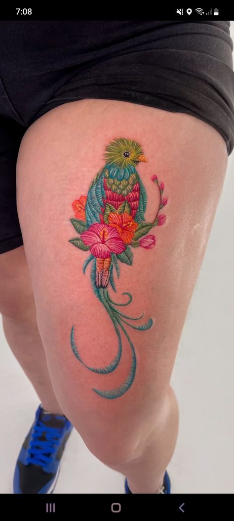 Guatemala Tattoo Ideas Design, Quetzal Tattoo, Desert Tattoo, Mexico Tattoo, Stick Poke Tattoo, Small Girly Tattoos, Mexican Art Tattoos, Bunny Tattoos, Sibling Tattoos