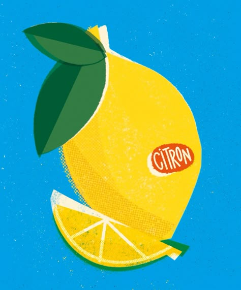 Lulu Dubreuil | Food/Beverage Gallery | Lemon | Www.Workbook.com Lemonade Cup, Lemon Vector, Lemon Graphic, Lemon Illustration, Lemon Drawing, Product Still Life, Lettering Handwriting, Vegetable Illustration, Graphic Fashion