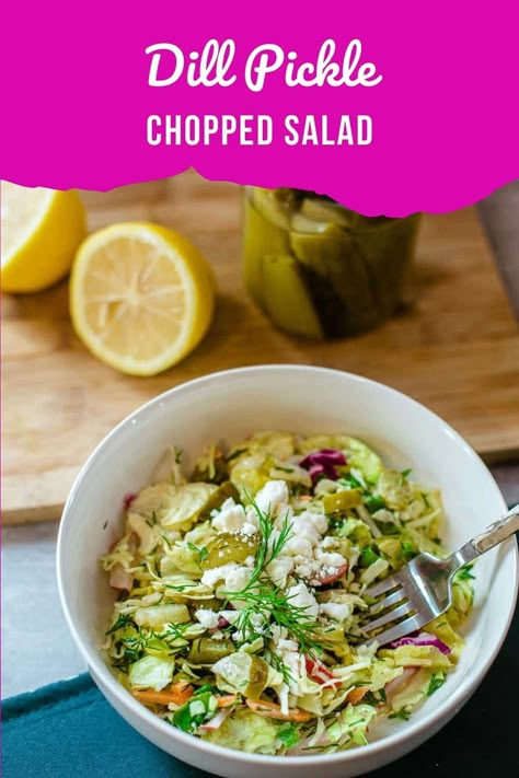 If you like pickles, you'll love this light and refreshing salad. It's bursting with pickle flavor! Cold Side Dishes For Bbq, Easy Barbecue Side Dishes, Cold Dishes For Potluck, Summer Salads For Bbq, Camping Side Dishes, Side Dishes Cold, Summer Side Dishes For Bbq, Salads For Bbq, Dishes For Potluck