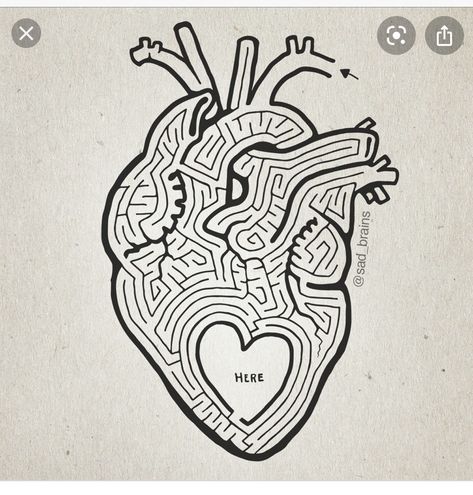 Maze Drawing, Anatomy Coloring, Mirror Maze, Anatomy Coloring Book, Gray's Anatomy, Mazes For Kids, Heart Coloring Pages, Complicated Love, Vintage Medical