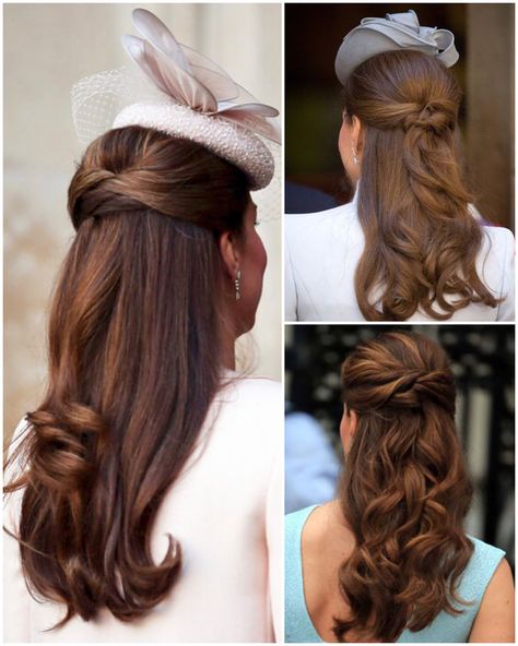 Royal Hairstyles, Kate Middleton Hair, Half Up Wedding Hair, Wedding Hair Half, Formal Hairstyles For Long Hair, Hairdo Wedding, Wedding Hair Inspiration, Penteado Cabelo Curto, Hairdo For Long Hair