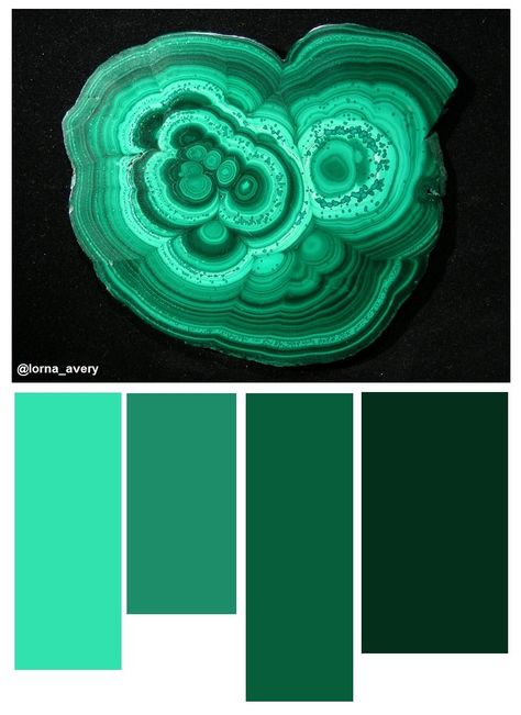 malachite Malachite Color Palette, Pallet Inspiration, Malachite Green, Faux Finish, Design Seeds, Color Stories, Colour Schemes, Color Pallets, Crystals And Gemstones