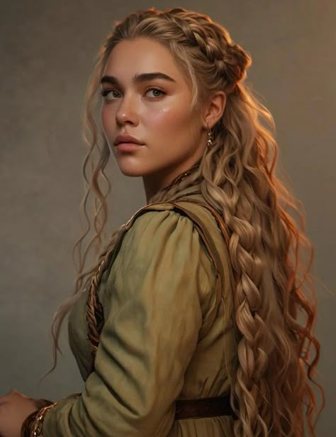 🌟 Middle Aged Character Inspiration, Female Character Inspiration Modern, Hobbit Oc Female, Picture Book Character Design, Blonde Character Inspiration Woman, Atlab Oc, Female Character Inspiration Short Hair, Blonde Hair Character Art, Viking Girl Art