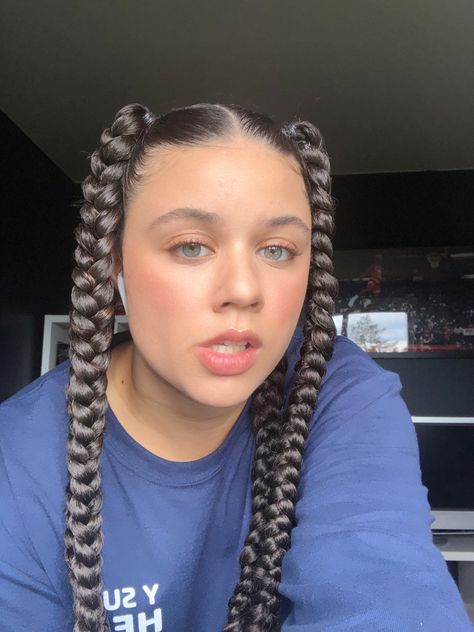 Braids Mixed Girl, Four Braids Hairstyles, Mixed Girl Braids, Four Braids, Four Braid, Mixed Girl, Girl Braids, Girls Braids, Braid Hairstyles