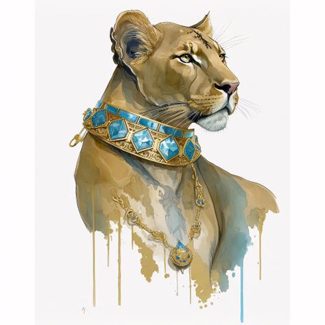 Watercolor Lioness 4 Independence Clothing - lion, lioness, strong, independent, watercolor, power, tshirt, shirt Lion Lioness, Strong Independent, Shop Watercolor, Animal Art, Vision Board, Lion, Created By, Stars, Animals